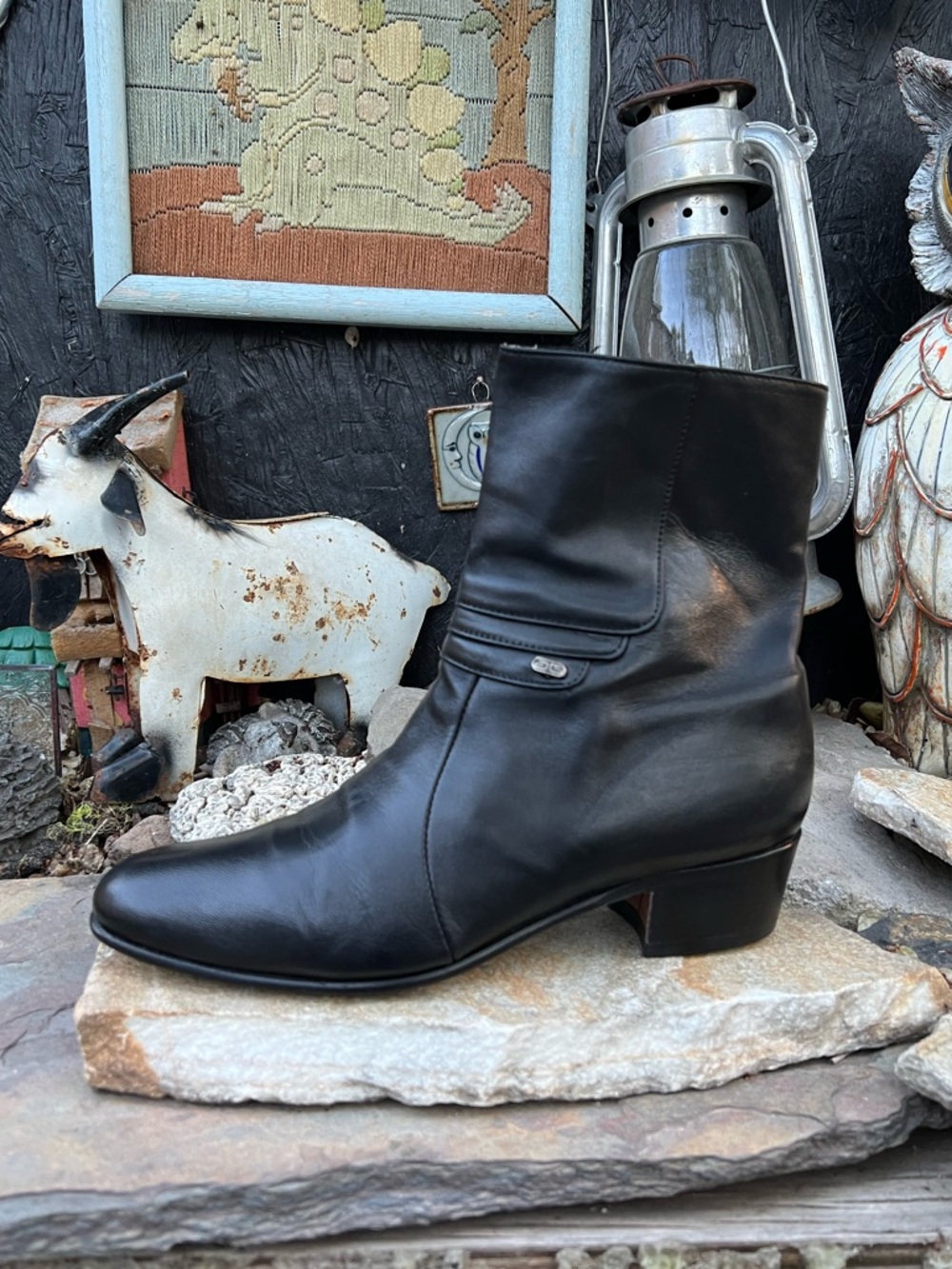 EL Besserro Side Zipper Round Tow Ankle Boots - Picture 2 of 7